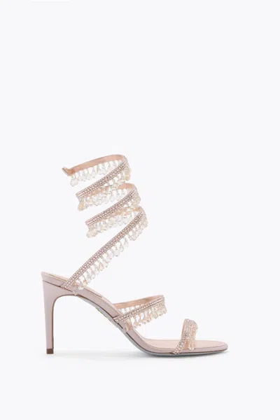 René Caovilla Chandelier Light Pink Sandal 80
