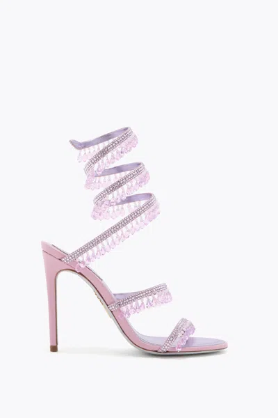 René Caovilla Chandelier Metallic Lilac Sandal 105 In Purple