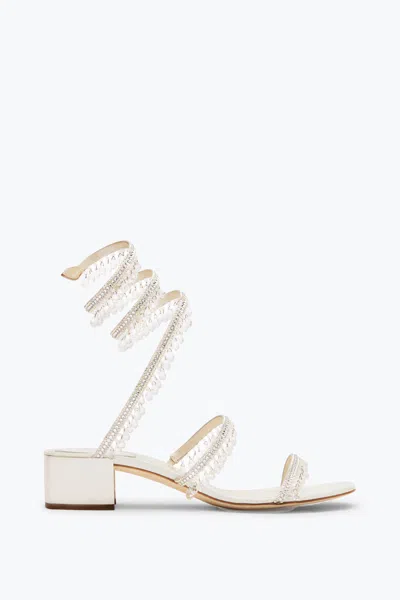 René Caovilla Chandelier Pearl Grey Sandal 40 In Gray
