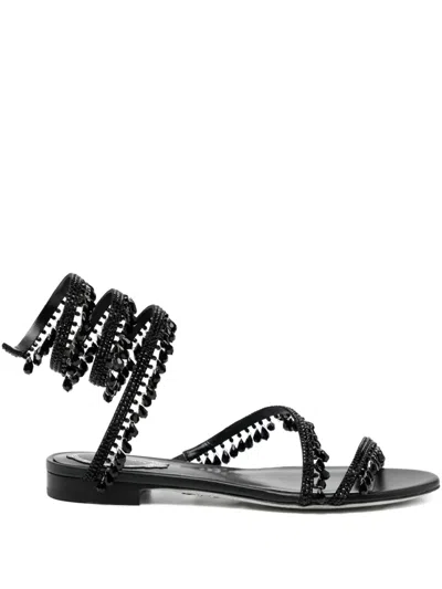 René Caovilla Chandelier Sandals In Black