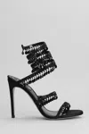 René Caovilla Womens Black Chandelier 105 Crystal-embellished Leather Heeled Courts Eur 36 / 3 Uk In Black