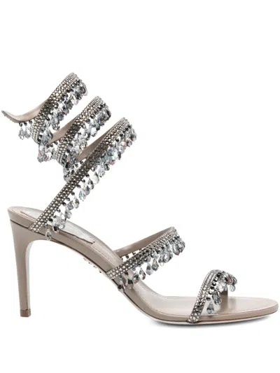 René Caovilla Chandelier Sandals In Neutral