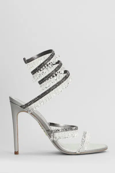 René Caovilla Chandelier  Sandals In Silver