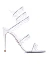 René Caovilla Chandelier 105mm Crystal-embellished Sandals In White