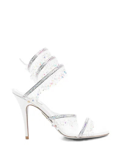 René Caovilla Chandelier Sandals In Silver