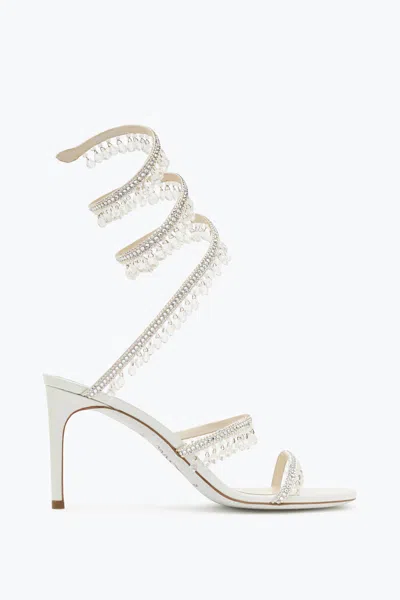 René Caovilla Chandelier Silver Sandal 80 In Gray