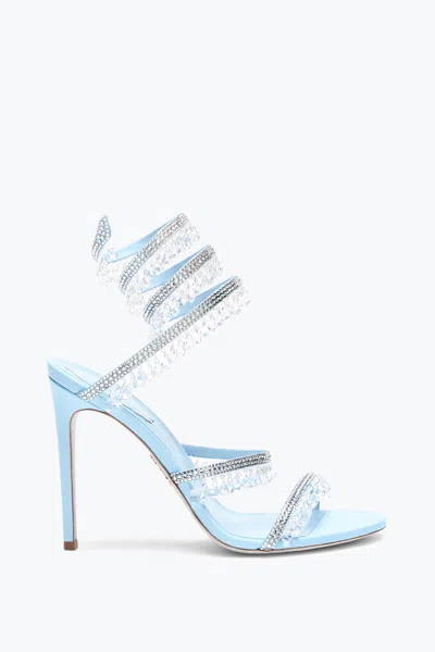 René Caovilla Chandelier Sky Blue Sandal 105