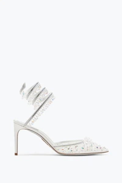 René Caovilla Chandelier White Pump 80