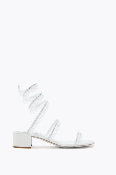 René Caovilla Chandelier White Sandal 40