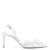 René Caovilla Rene Caovilla Cinderella Crystal Pointed-toe Slingback Pumps