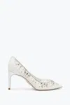 René Caovilla Cinderella Crystal White Pump 80