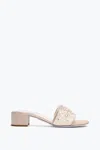René Caovilla Cinderella Nude Slider Sandal 40