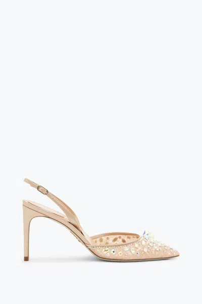 René Caovilla Cinderella Pink Slingback 80 In Brown