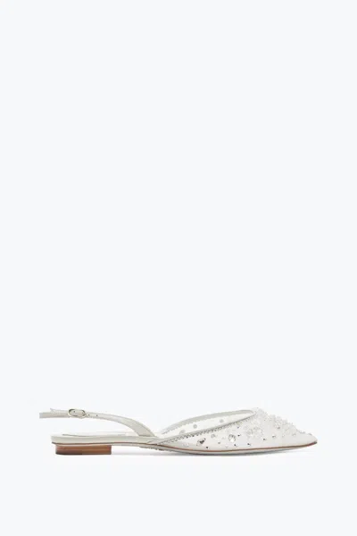 René Caovilla Cinderella White Slingback 10