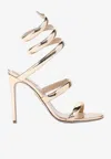 René Caovilla Coil Strappy 105mm Sandals In Gold