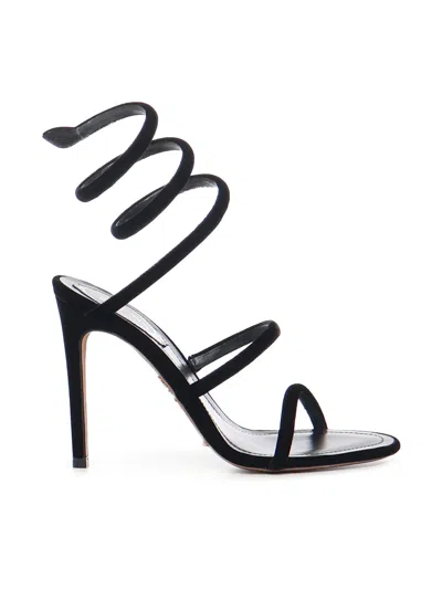 René Caovilla Cleo 105 Sandals In Black