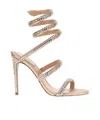 René Caovilla Rene' Caovilla Woman Sandals Blush Size 7 Textile Fibers In Nude
