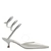 René Caovilla Rene Caovilla Cleo 50 Crystal Pointed-toe Pumps In White