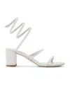René Caovilla Rene Caovilla Cleo Ankle Strap Embellished Sandals In White