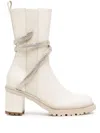 René Caovilla Cleo 65mm Leather Boots In Neutrals
