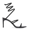René Caovilla 80mm Cleo Strass-spiral Heeled Sandals In Black