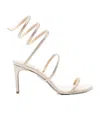 René Caovilla 80mm Strass-spiral Sandal In Neutral