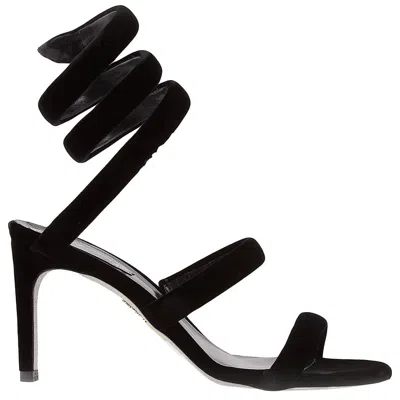 René Caovilla Rene Caovilla Cleo 80 Velvet Sandals