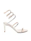 René Caovilla 80mm Cleo Sandals In Silver