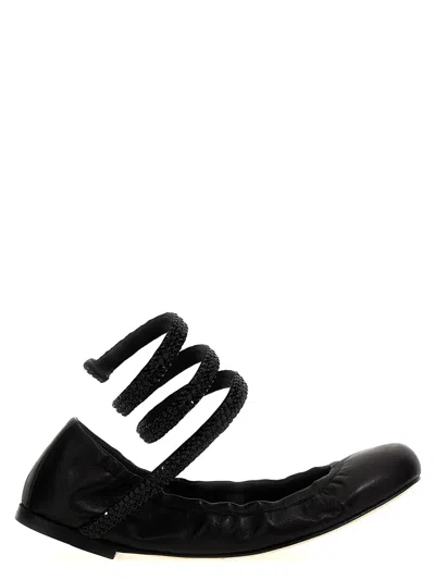 René Caovilla 'cleo' Ballet Flats In Black