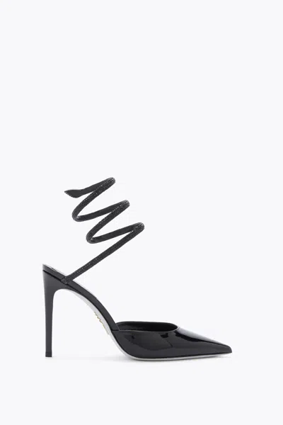 René Caovilla Cleo Black Patent Leather Pump 105