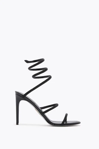 René Caovilla 105mm Rhinestone-embellished Sandals In Black