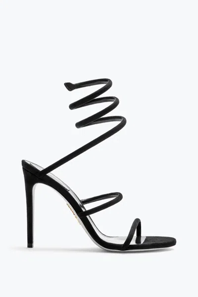 René Caovilla Cleo Black Suede Sandal 105