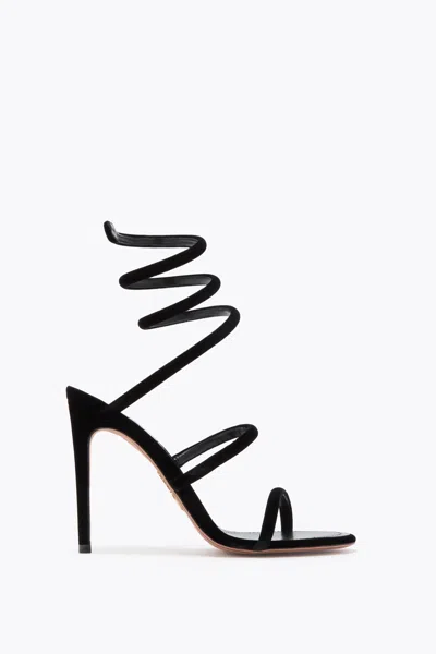 René Caovilla Cleo Black Velvet Sandal