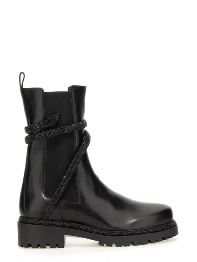 René Caovilla Cleo Booties In Black