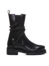 René Caovilla "biker Cleo Combat" Boot In Black