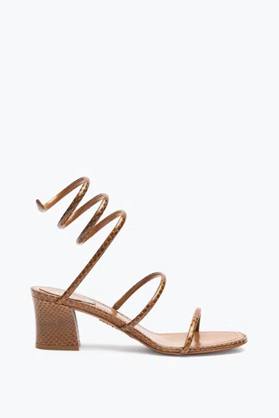 René Caovilla Cleo Cognac Ayers Leather Sandal 50