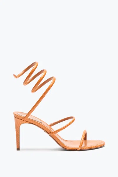 René Caovilla Cleo Cognac Ayers Leather Sandal 80