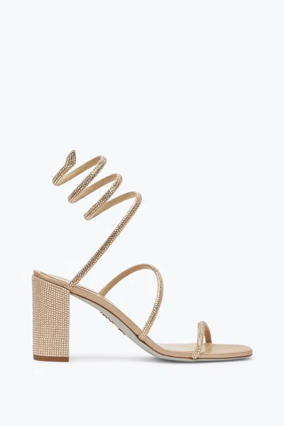 René Caovilla Cleo  Crystal Beige Sandal 80
