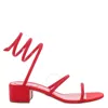 René Caovilla Rene Caovilla Cleo Crystal-embellished Sandals In Red
