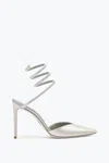 René Caovilla Cleo Crystal Gray Open-back Pump 105