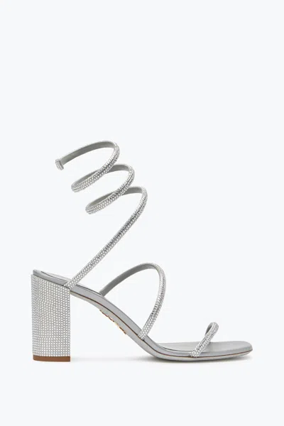 RENÉ CAOVILLA CLEO  CRYSTAL GRAY SANDAL 80