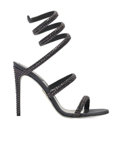 RENÉ CAOVILLA RENÉ CAOVILLA CLEO EMBELLISHED OPEN TOE SANDALS