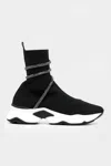 René Caovilla Glitter-wrap Sock-ankle Sneakers