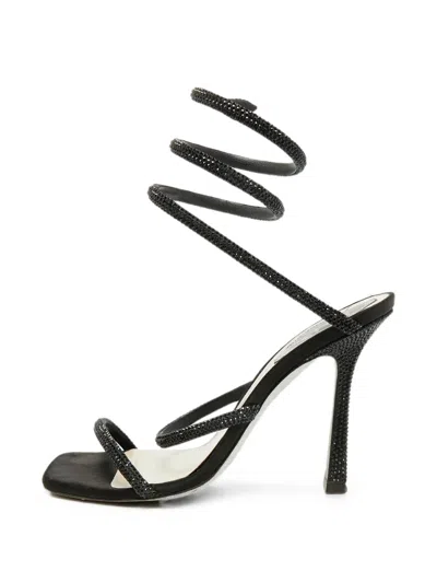 Pre-owned René Caovilla Cleo Crystal-embellished Sandals In Black