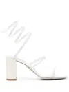 René Caovilla Cleo 80mm Crystal-embellished Sandals In White