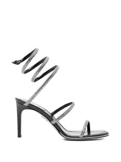 René Caovilla Cleo Embellished Sandals In Black