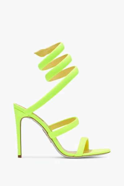 René Caovilla Cleo Fluo Yellow Sandal 105