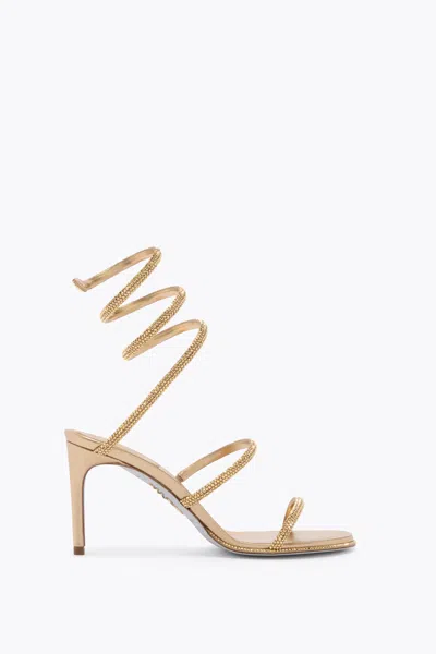 René Caovilla Cleo Gold Sandal 80