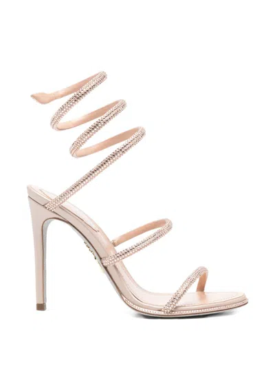 René Caovilla Rene Caovilla Cleo Heel Sandals In Neutral