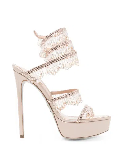 René Caovilla Cleo Jahanara Sandals In Neutral